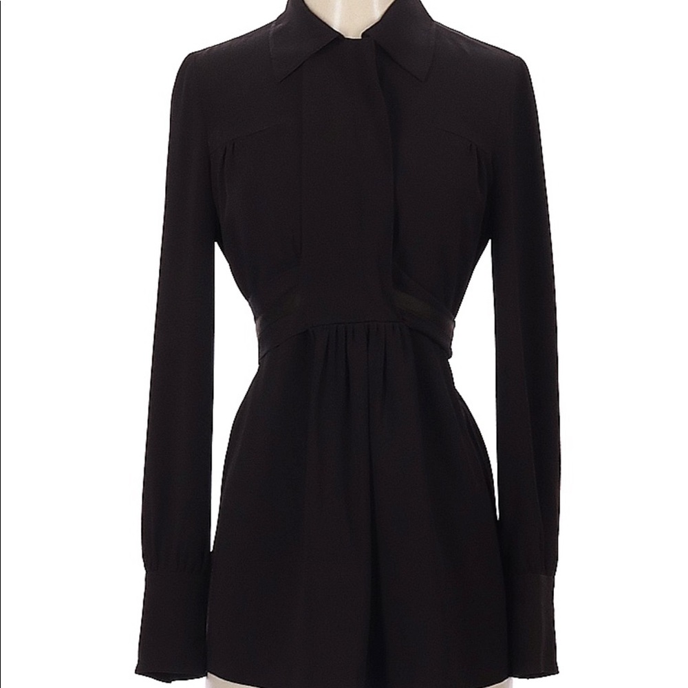 Prada Size 40 (IT) Long Sleeve Blouse BLACK S